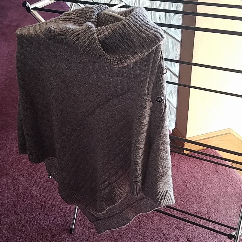 Knit Light Brown Poncho